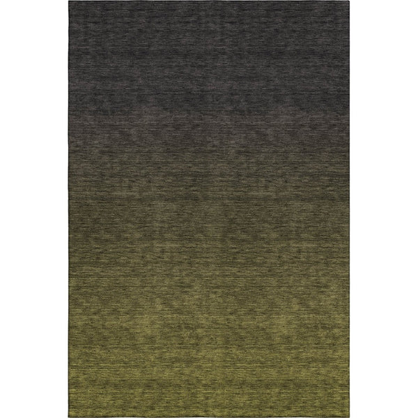 HomeRoots 9' Olive Green to Charcoal Ombre Area Rug - Washable, UV Protected, Stain-Resistant, Modern Style! 667335