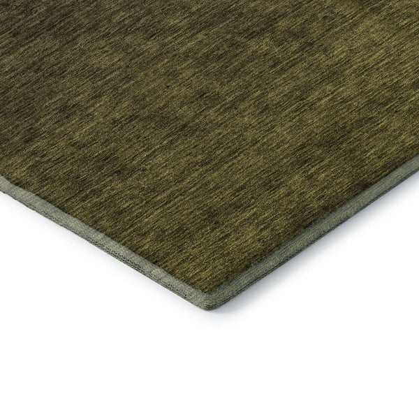 HomeRoots 9' Olive Green to Charcoal Ombre Area Rug - Washable, UV Protected, Stain-Resistant, Modern Style! 667335