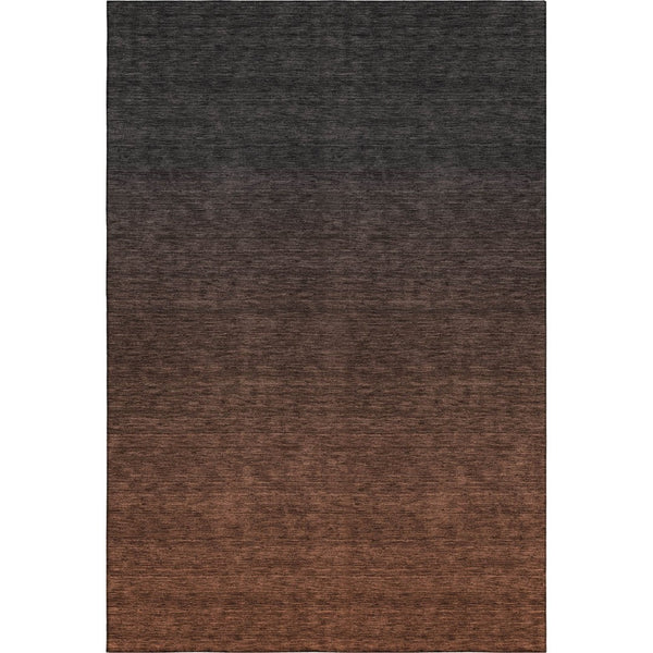 HomeRoots 10' X 14' Ombre Washable Area Rug in Rust & Charcoal - UV Protection, Stain Resistant, Durable Design 667342