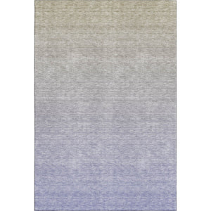 HomeRoots 9' X 12' Beige and Blue Ombre Area Rug - Washable, UV Protected & Stain Resistant for Busy Homes 667353