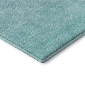 HomeRoots 8' Sky Blue Ombre Round Rug - Washable, UV-Protected, Durable, and Family-Friendly for Cozy Spaces 667357