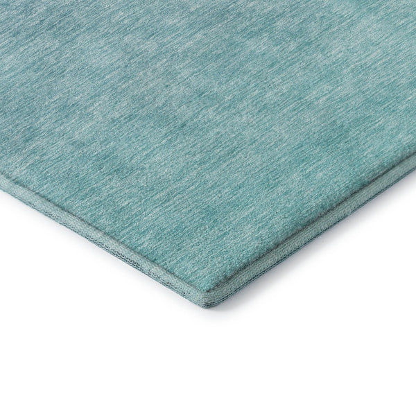 HomeRoots 8' Sky Blue Ombre Round Rug - Washable, UV-Protected, Durable, and Family-Friendly for Cozy Spaces 667357