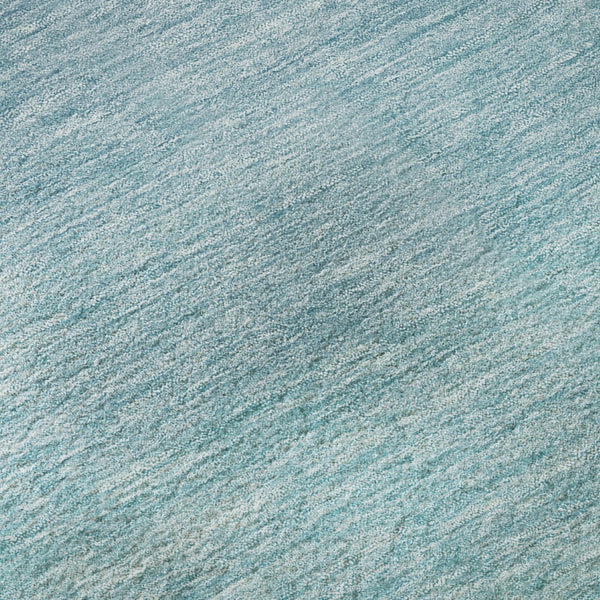 HomeRoots 8' Sky Blue Ombre Round Rug - Washable, UV-Protected, Durable, and Family-Friendly for Cozy Spaces 667357
