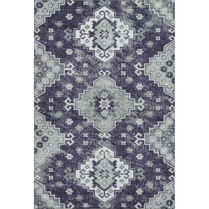 HomeRoots 8' X 10' Elegant Purple, Ivory & Sage Medallion Area Rug - Washable, UV Protected & Family-Friendly 667388
