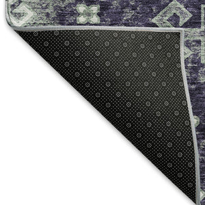 HomeRoots 8' X 10' Elegant Purple, Ivory & Sage Medallion Area Rug - Washable, UV Protected & Family-Friendly 667388