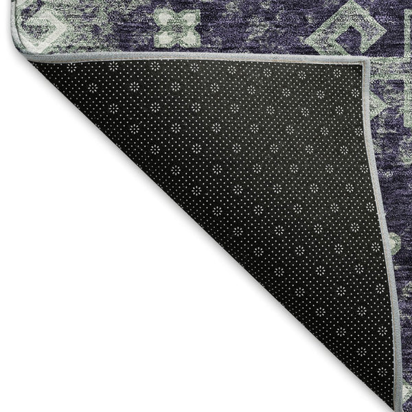 HomeRoots 8' X 10' Elegant Purple, Ivory & Sage Medallion Area Rug - Washable, UV Protected & Family-Friendly 667388