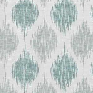 HomeRoots 9' X 12' Aqua Ikat Area Rug - Washable, UV-Protected, Durable & Stylish for Family-Friendly Spaces 667448