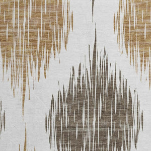 HomeRoots 8' Chocolate Ikat Round Rug - Stylish, Washable, and UV-Protected for Busy Homes with Kids & Pets 667464