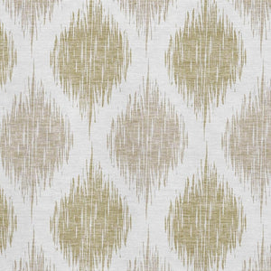 HomeRoots 9' X 12' Ikat Area Rug in Gold and Ivory - Washable, UV-Protected, Stylish Comfort for Busy Homes 667478