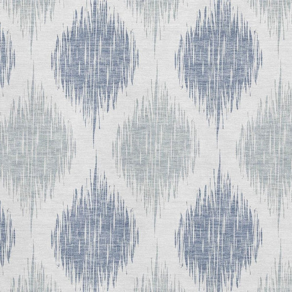 HomeRoots 5' X 8' Sky Blue Ikat Area Rug – Washable, Stain Resistant, UV Protected, Non-Slip for Busy Homes 667499