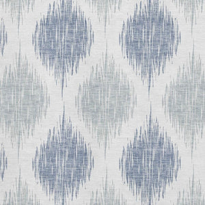 HomeRoots 8' X 10' Sky Blue Ikat Area Rug - Washable, Stain Resistant, UV Protected, Perfect for Active Homes! 667501