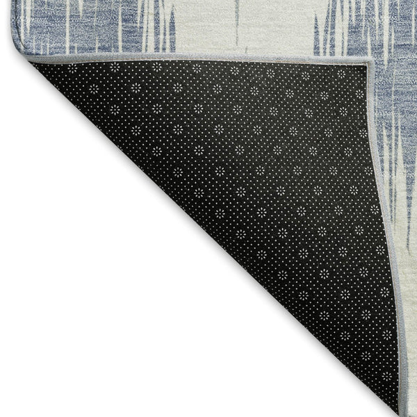 HomeRoots 10' X 14' Ikat Area Rug in Sky Blue & Ivory - Washable, UV-Protected & Perfect for Modern Spaces! 667503