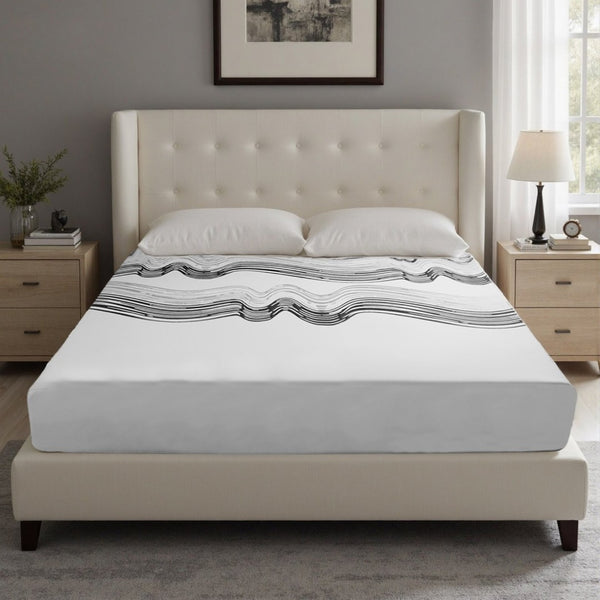 English Elm 12-inch King Mattress Five Layer Foam Zoned Support Japanese Crafted Wave Knit Cover W5081P394369