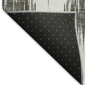 HomeRoots 10' X 14' Taupe and Ivory Ikat Area Rug - Durable, Washable with UV Protection for Family Spaces 667509