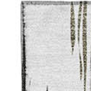 HomeRoots 10' X 14' Taupe and Ivory Ikat Area Rug - Durable, Washable with UV Protection for Family Spaces 667509