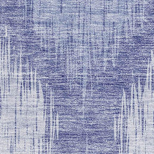 HomeRoots 10' X 14' Denim Blue & Ivory Ikat Washable Area Rug - Stylish, Stain Resistant, UV Protected & Durable 667527