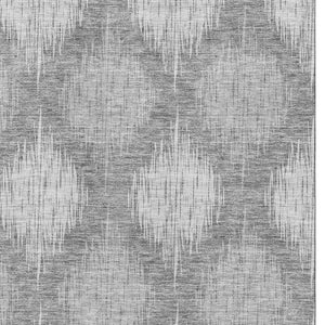 HomeRoots 5' X 8' Gray And Silver Ikat Area Rug - Stylish, Washable, UV-Protected, Stain-Resistant Design! 667529