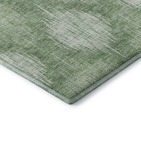 HomeRoots 5' X 8' Mint Green Ikat Area Rug - Washable, Stain-Resistant, UV Protected for Kids & Pets' Homes 667535
