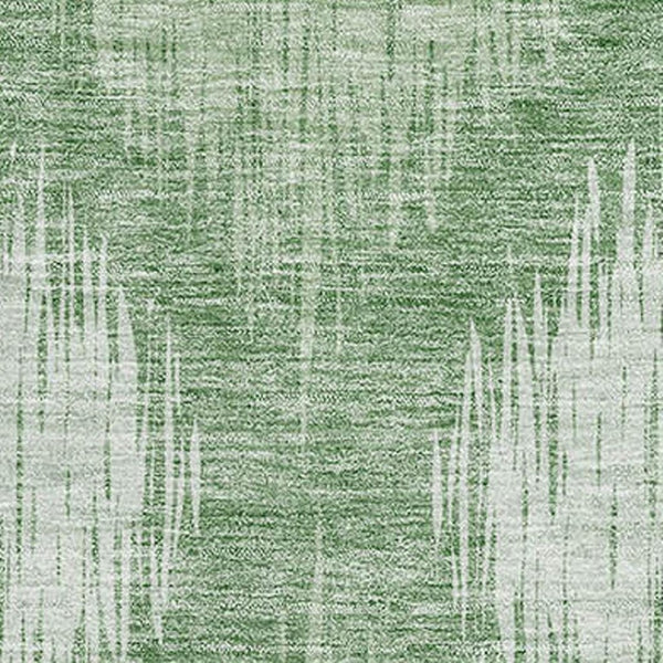 HomeRoots 5' X 8' Mint Green Ikat Area Rug - Washable, Stain-Resistant, UV Protected for Kids & Pets' Homes 667535