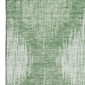 HomeRoots 5' X 8' Mint Green Ikat Area Rug - Washable, Stain-Resistant, UV Protected for Kids & Pets' Homes 667535
