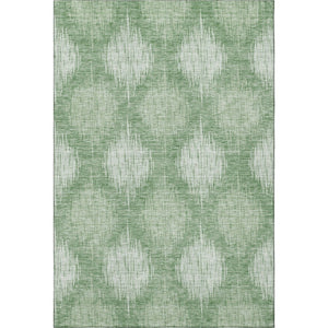 HomeRoots 8' X 10' Mint Green Ikat Area Rug – Washable, UV-Protected, Stain-Resistant for Stylish Living Spaces 667537