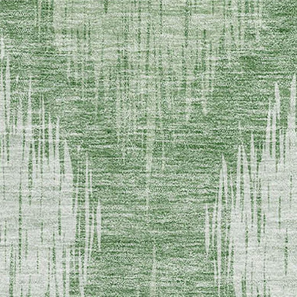 HomeRoots 10' X 14' Mint Green Ikat Area Rug - Washable, UV Protected & Stain Resistant for Modern Spaces 667539