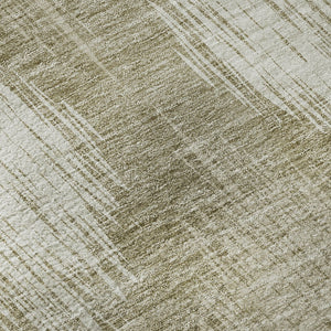 HomeRoots 5' X 8' Taupe And Ivory Ikat Area Rug - Washable, UV-Protected, Durable Design for Families & Pets 667547