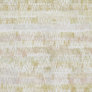 HomeRoots 5' X 8' Striped Gold and Ivory Area Rug - Washable, UV-Protected, Stain-Resistant for Style & Durability 667559