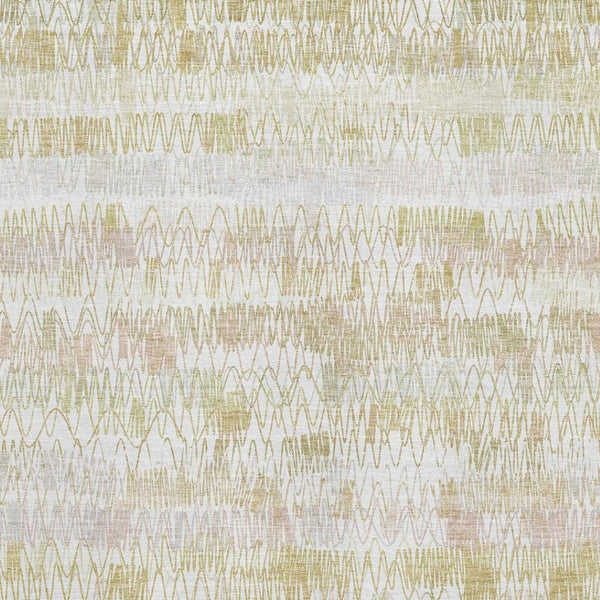 HomeRoots 5' X 8' Striped Gold and Ivory Area Rug - Washable, UV-Protected, Stain-Resistant for Style & Durability 667559