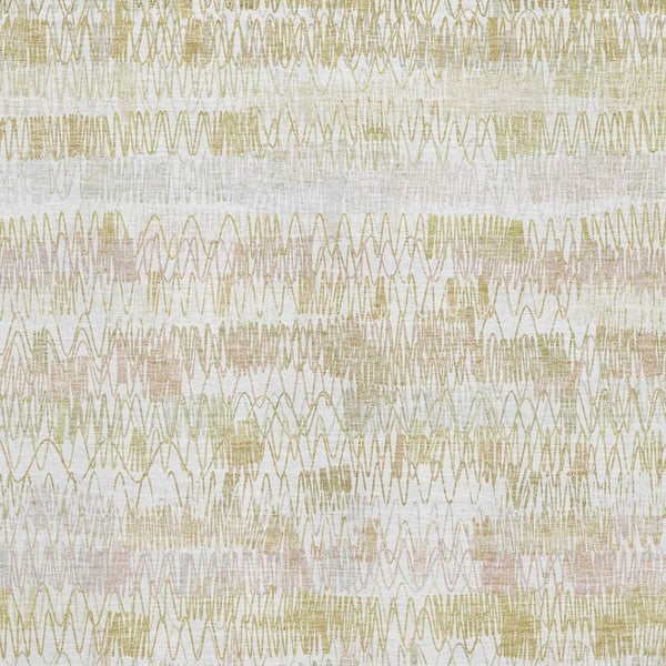 HomeRoots 8' X 10' Gold And Ivory Striped Area Rug - Washable, UV Protected, Stain Resistant for Active Homes 667561