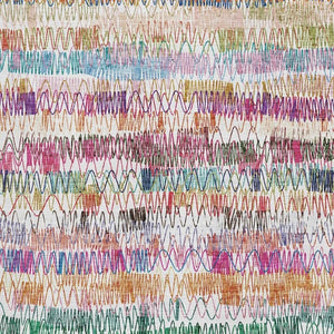 HomeRoots 8' X 10' Striped Washable Area Rug in Green, Purple, and Orange – UV Protected, Durable & Stylish 667567