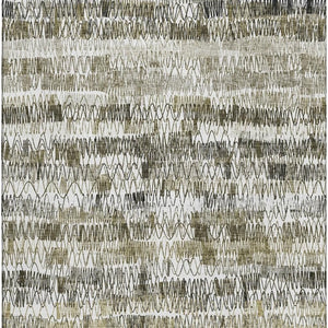 HomeRoots 8' x 10' Taupe Gray & Ivory Striped Washable Area Rug - Durable, Stain-Resistant & UV Protected Design 667573