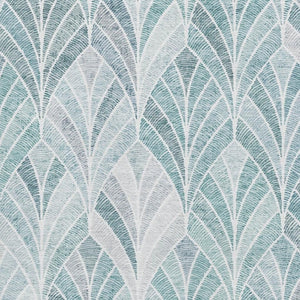 HomeRoots 8' X 10' Aqua & Ivory Geometric Area Rug – Washable, UV-Protected, Durable for Busy Homes 667579