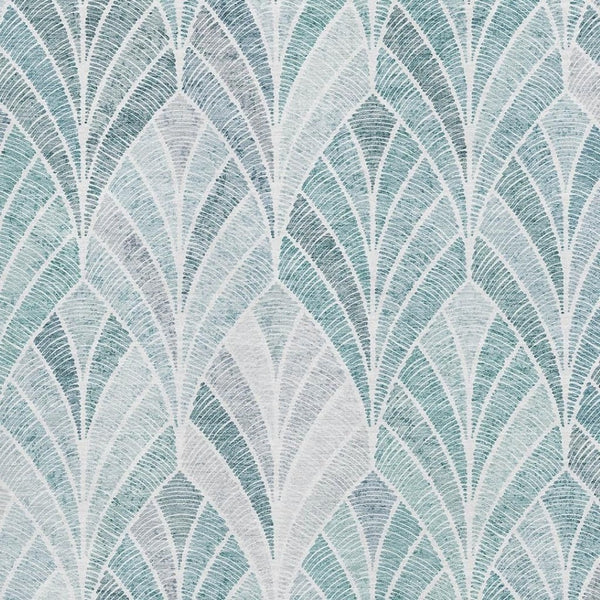HomeRoots 8' X 10' Aqua & Ivory Geometric Area Rug – Washable, UV-Protected, Durable for Busy Homes 667579