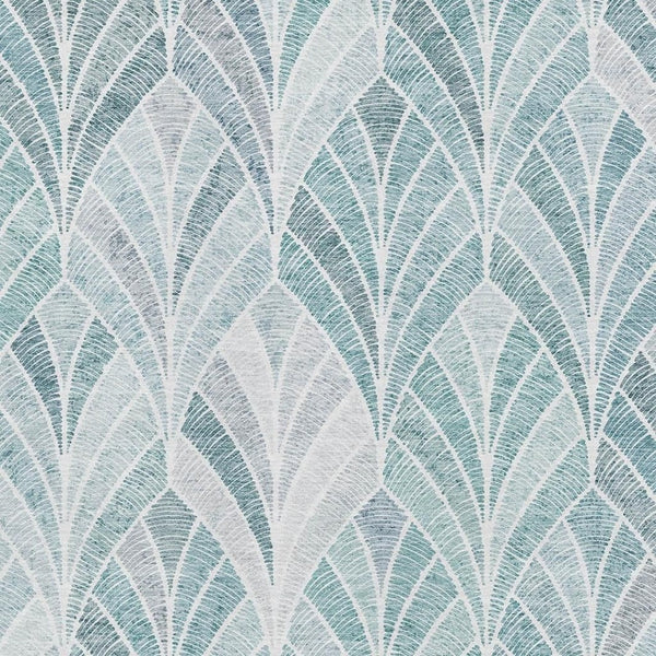 HomeRoots 9' X 12' Aqua & Ivory Geometric Washable Area Rug – Stylish, Durable, UV-Protected for Homes & Patios 667580