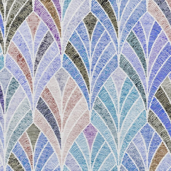 HomeRoots 9' X 12' Modern Blue, Brown & Blush Geometric Washable Area Rug with UV Protection & Durability 667586