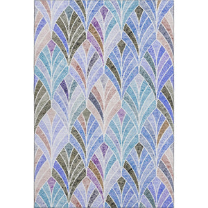 HomeRoots 10' Blue, Brown & Blush Geometric Washable Area Rug - UV Protected, Stain Resistant, Durable Design! 667587