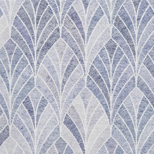 HomeRoots 8' X 10' Denim Blue and Ivory Geometric Area Rug - Washable, UV-Protected, Soft & Stylish Design 667591