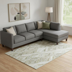 HomeRoots 8' X 10' Khaki Beige & Ivory Geometric Area Rug – Washable, UV Protected, Durable, Stylish & Practical! 667609