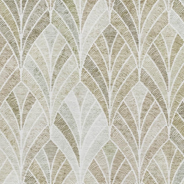 HomeRoots 10' Khaki Beige and Ivory Geometric Area Rug - Stylish, Washable, UV-Protected for Modern Homes 667611