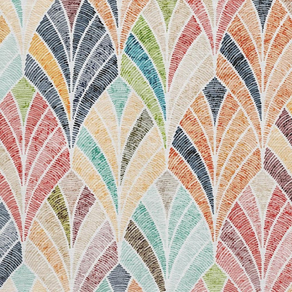 HomeRoots 9' X 12' Colorful Geometric Washable Area Rug with UV Protection for Bright Homes and Patios 667616