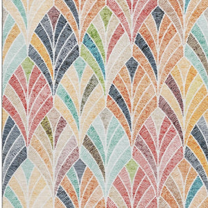 HomeRoots 9' X 12' Colorful Geometric Washable Area Rug with UV Protection for Bright Homes and Patios 667616