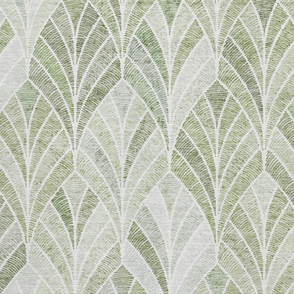HomeRoots 8' X 10' Sage and Ivory Geometric Area Rug – Stylish, Washable, UV-Protected for Everyday Living! 667621