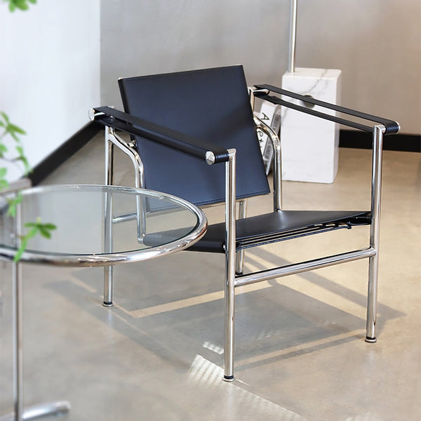 HomeRoots 24" Silver Stainless Steel Arm Chair - Modern Accent Seat with Plush Upholstery for Stylish Spaces 667637