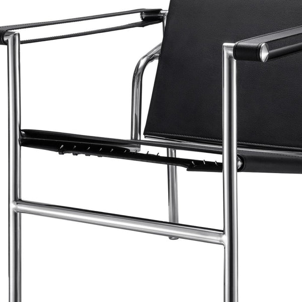 HomeRoots 24" Silver Stainless Steel Arm Chair - Modern Accent Seat with Plush Upholstery for Stylish Spaces 667637