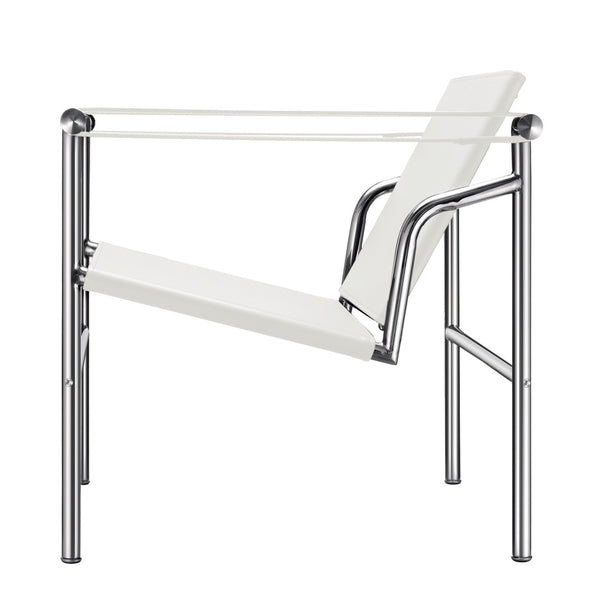 HomeRoots 24" Modern White and Silver Faux Leather Adjustable Back Arm Chair for Stylish Home or Office Use 667638