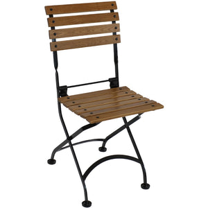 HomeRoots Set of Two Stylish Brown Steel Folding Accent Chairs for Outdoor Comfort and Versatile Use 667645