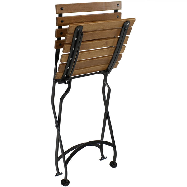 HomeRoots Set of Two Stylish Brown Steel Folding Accent Chairs for Outdoor Comfort and Versatile Use 667645