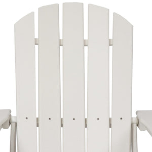 HomeRoots Set of Two Classic White Adirondack Chairs – Durable, Easy-Care, Stylish Outdoor Seating for Relaxation 667647