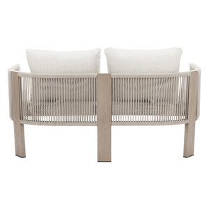 HomeRoots 59" Beige Polypropylene Sofa - Modern Compact Design, Easy Maintenance, Durable Support for Stylish Living 667649